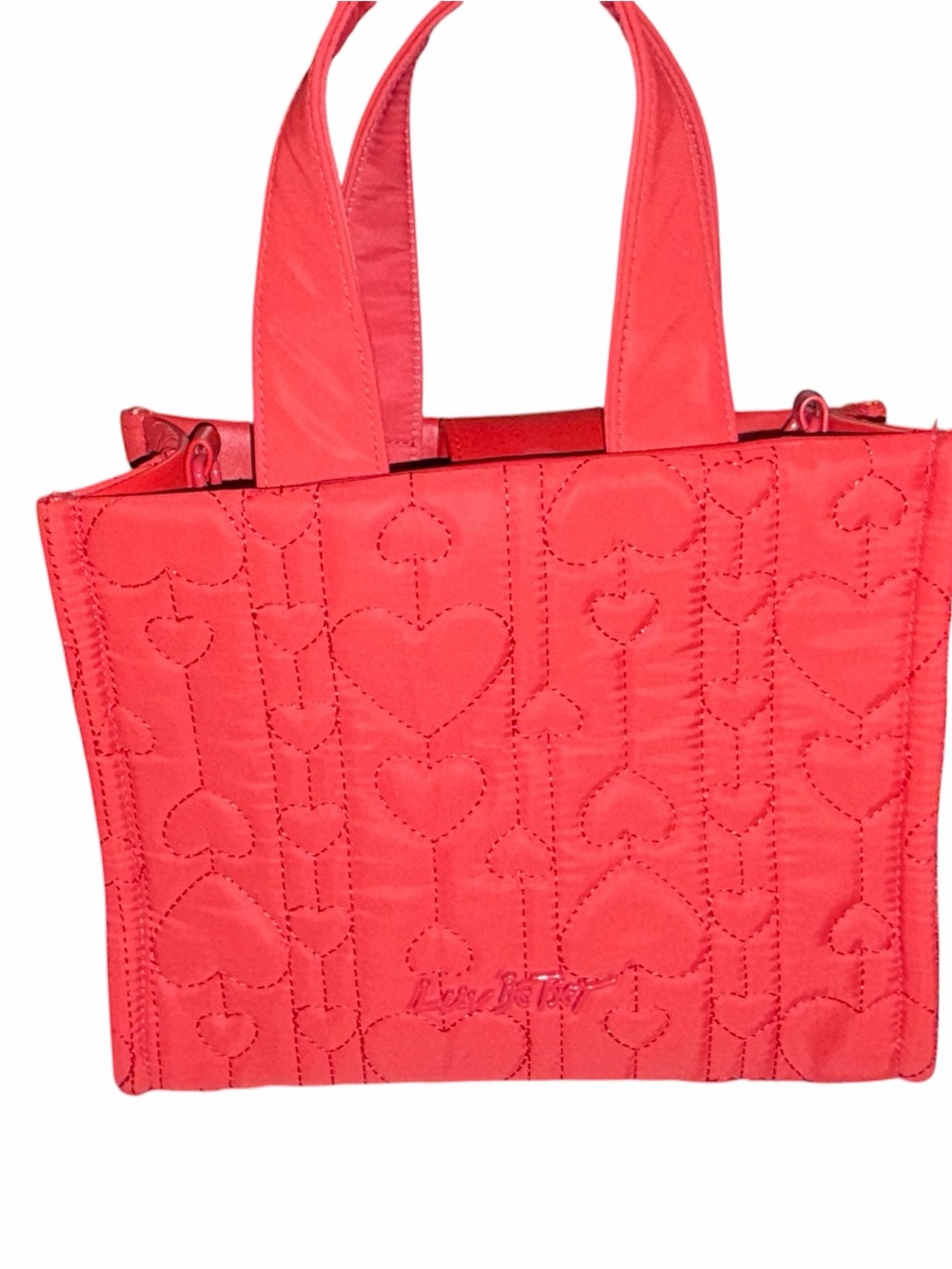 Luv Betsey by Betsey Johnson Red Nylon Tote